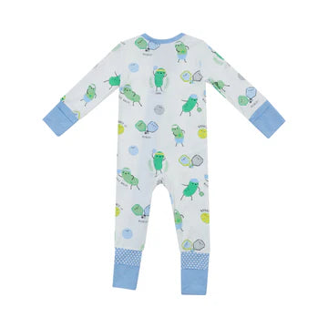 2 WAY ZIPPER ROMPER - PICKLEBALL BLUE