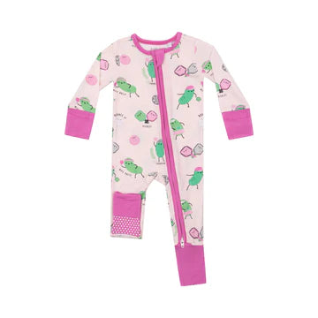 2 WAY ZIPPER ROMPER - PICKLEBALL PINK