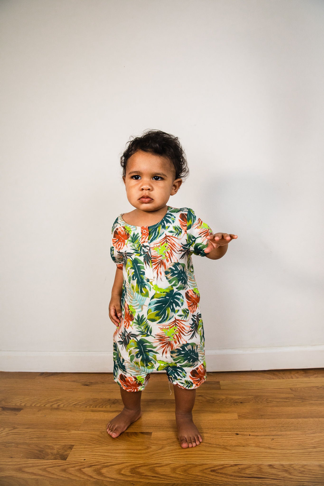 Tropical Tree Shortie Romper