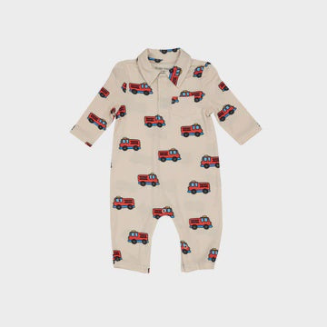 Fire Truck Polo Romper