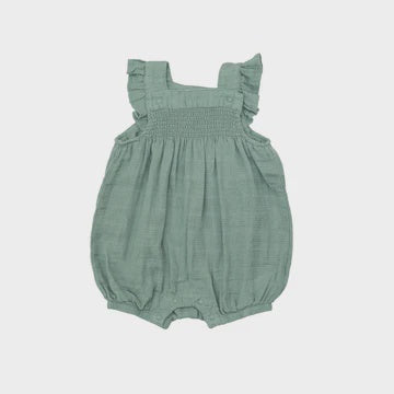 Muslin fern Smocked Overall